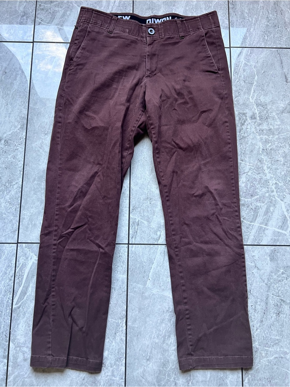 Dixxon Flannel Co D-Flexx Stretch Chino Pants Men's Workwear Maroon/Brown 34x32
